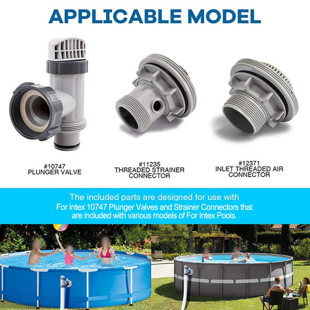Robust Rubber Washer and Ring Kit for Intex Pool Equipment 25076RP Designed for 1 5 ID Hose Compatibility with Multiple Models