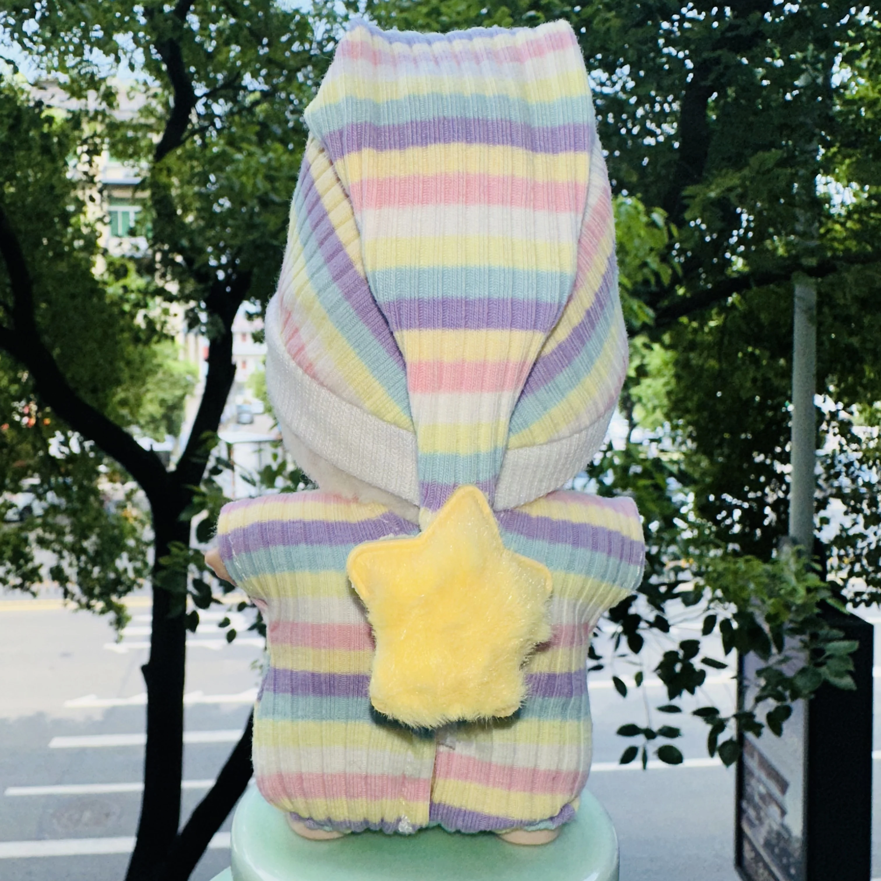 Mini ropa para muñeca de 17cm, accesorios para fiesta sentada Labubu V1 V2, conjunto de sombrero de mono de otoño, accesorios