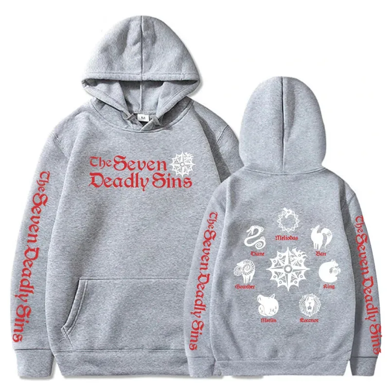 CyAnime the Seven Deadly Sins Meliodas Elizabeth Diane Ban King Gowther Merlin Escanor logo Hoodies Harajuku Unisex Sweatshirt - view 2