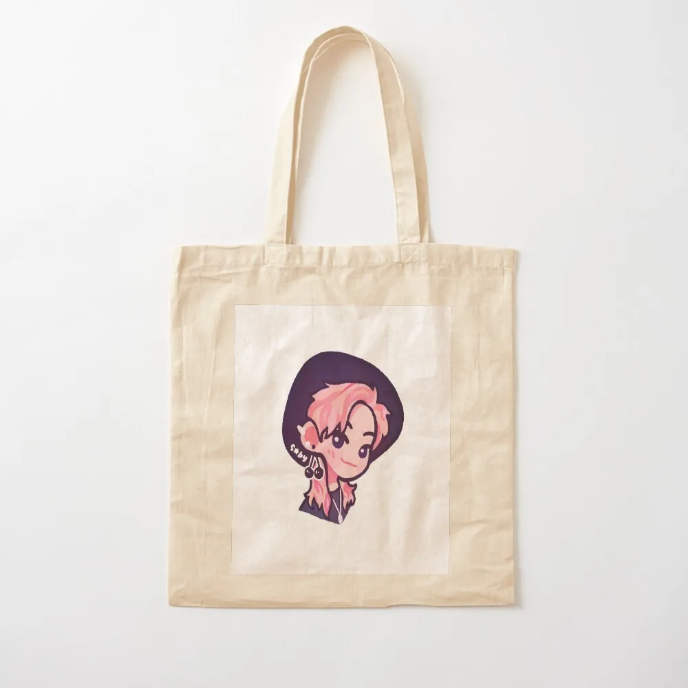 『 TXT 』Pink Haired Yeonjun Tote Bag reusable grocery bags tote bags aesthetic tote bag woman women bag