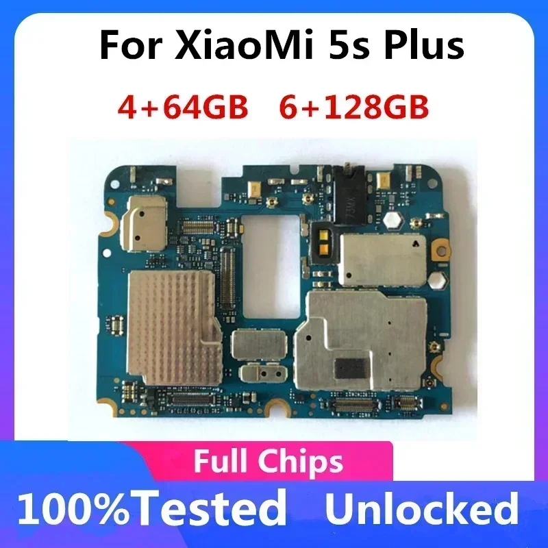 Разблокированная материнская плата для Xiaomi Mi 5S Mi5S M5S Plus, материнская плата, материнская плата, полный чип, Android, схема, 64 ГБ, 128 ГБ