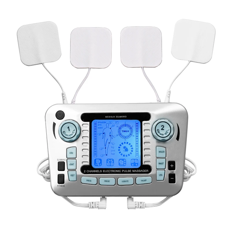 12 Modes Electric TENS Acupuncture Health Care Physiotherapy EMS Muscle Stimulator Pulse Meridian Therapy Massager Body Relax