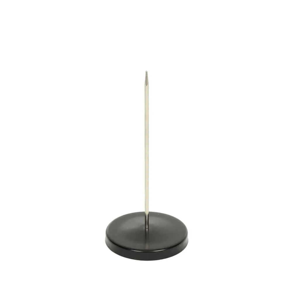 2Pcs Receipt Organizer Bill Holder Iron Anti-Corrosive Chrome Round Base Straight Rod Check Spindle for Office Restaurant Bar