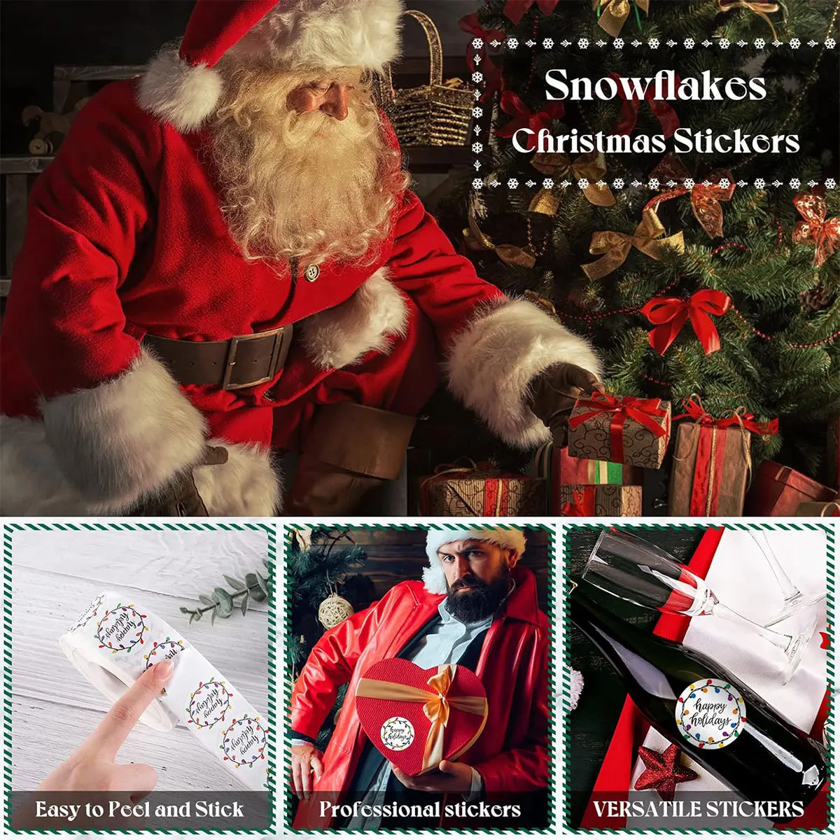 1 لفة ملونة ضوء النيون حفلة عطلة ملصقات ذاتية اللصق ، شكل دائري عطلة سعيد مغلف بطاقة المعايدة ملصق ديكور