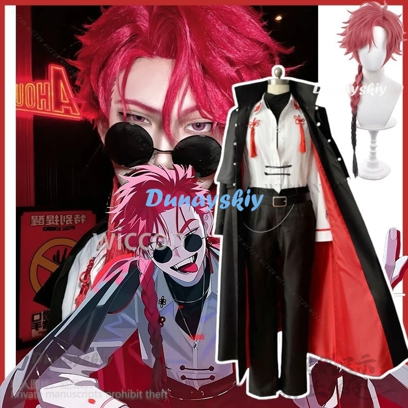 

Аниме Link Click Vein Косплей Костюм Черное Пальто Топ Брюки Униформа Парики Для Хэллоуина Рождественская Вечеринка Человек Ролевая Игра Индивидуальные