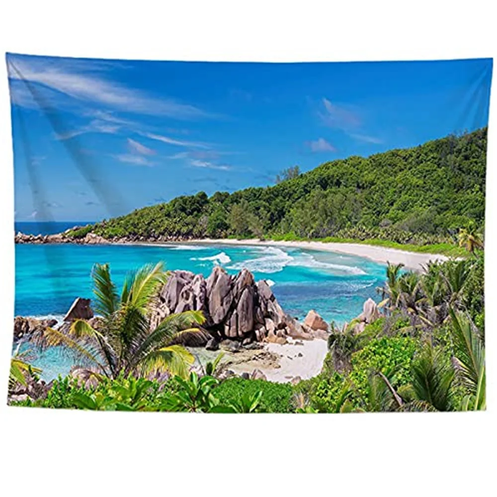 Plant Flower Pink Flower Tapestry Wall Tapestry Park Flowers Mountain Lake Nature Landscape For Living Room Bedroom