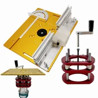 Kit de elevación de enrutador de placa de inserción de mesa de enrutador de aluminio para motores de 65mm de diámetro, herramienta de máquina de grabado recortadora de banco de trabajo de carpintería