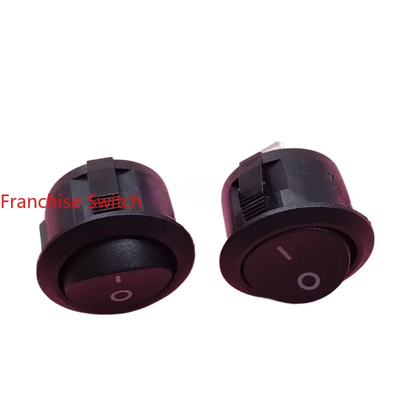 

10PCS high current 15A round boat switch 2feet 2gears black 20mm button TH1
