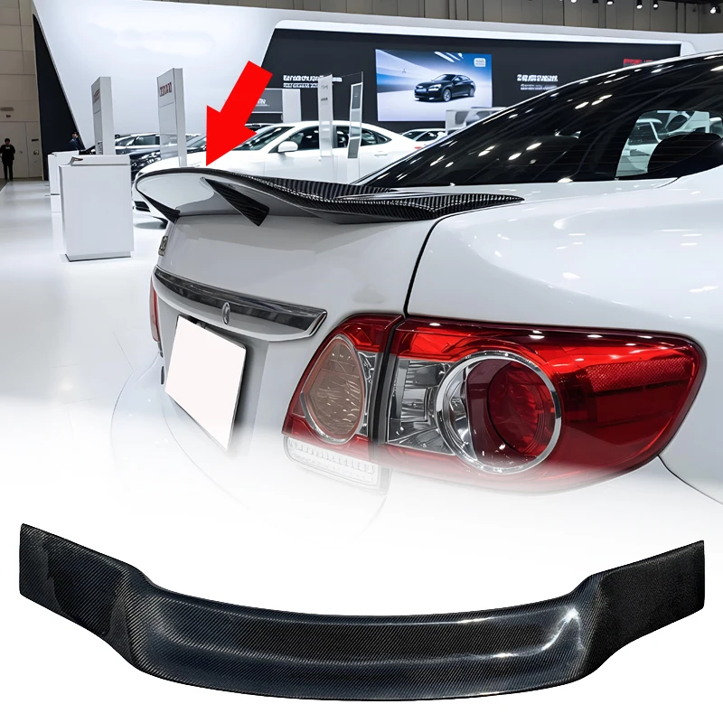 Spoiler Wings For 2019-2011 10th Gen Toyota Corolla Altis  Corolla Quest E140 E150  Carbon Fiber  Rear Wing Tail Wing  Trunk Spo