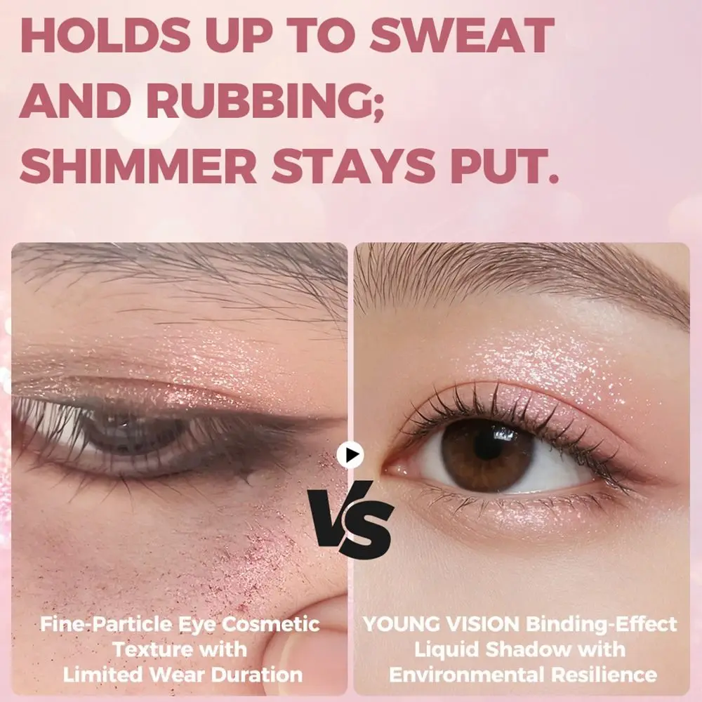 6 Colors Liquid Eyeshadow Water-Based Shimmer & Metallic Liquid Glitter Highlighter Long Lasting Waterproof