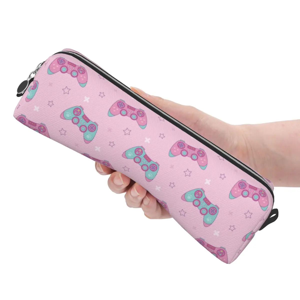 Game Controller Pattern Pencil Cases Pencilcases Pen Holder for Student Large Storage Bag School Supplies Zipper Stationery
