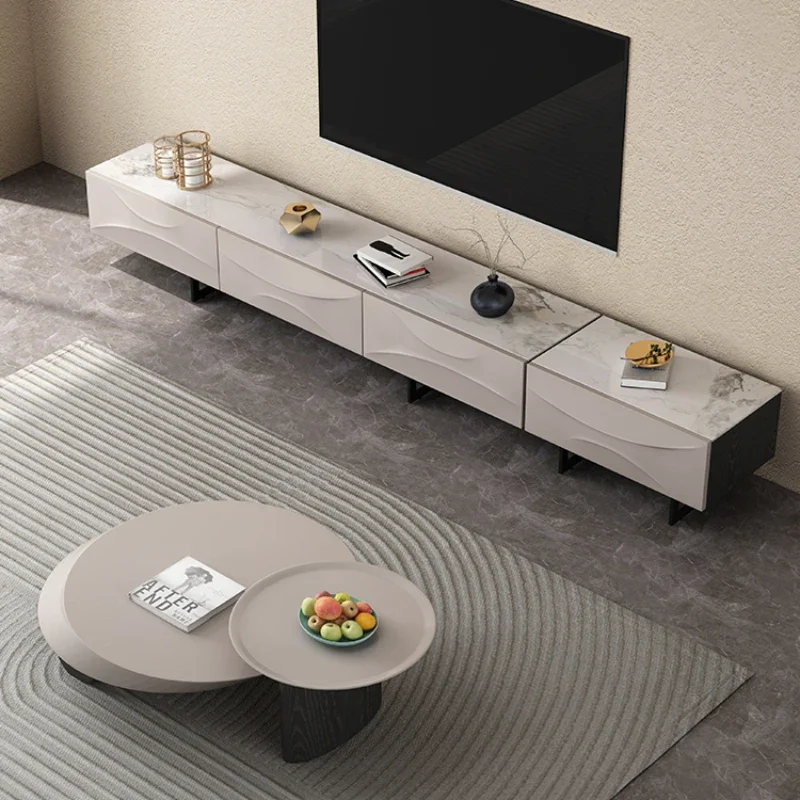 Coffee Table Living Room Home round Light Luxury Modern Simple Small Apartment TV Cabinet Unit