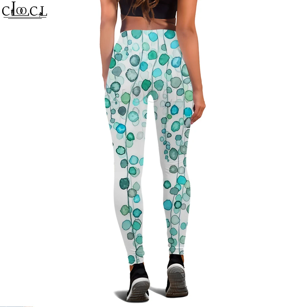 CLOOCL New Women Legging Green Vines Pattern 3D Printed Trousers High Waist Stretch Sports Legging Jogging Fitness Yoga Pants