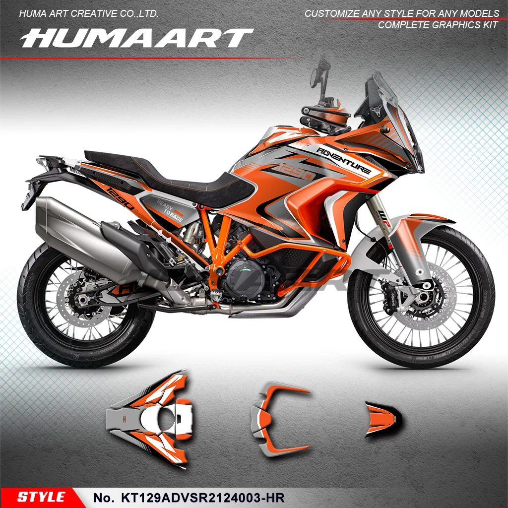 

Наклейки HUMAART, полная виниловая наклейка для KTM 1290 Super Adventure S/Super ADV R 2021 2022 2023 2024, KT129ADVSR2124003-HR
