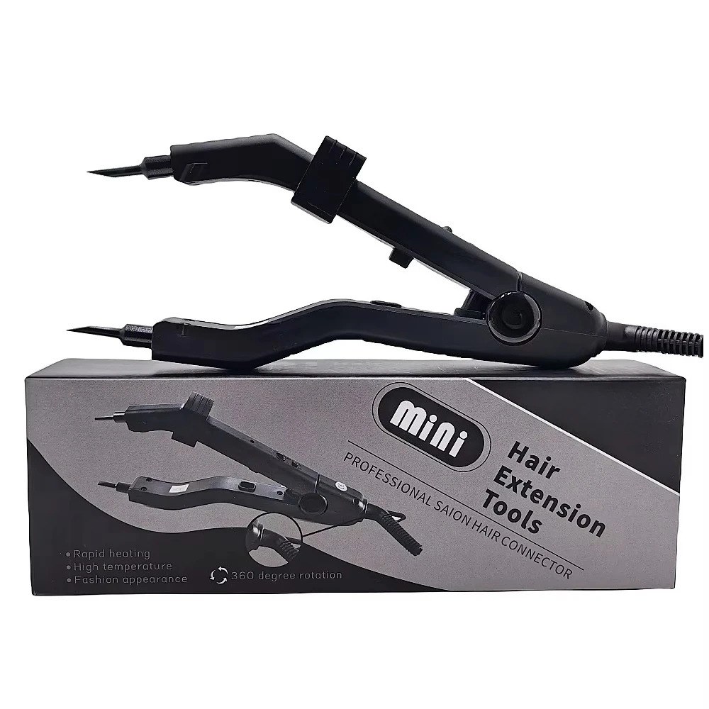 JR-609C Quality Black Plastic Heat Hair Connector Temperature Controllable Melt Glue Iron Hair Extension Pliers