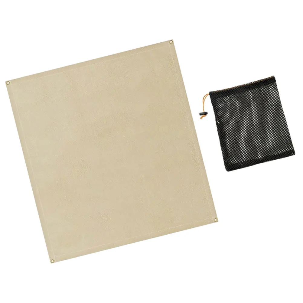 

Fireproof Mat Camping Accessories Outdoor Flame Retardant Cloth Portable BBQ Tool Copper Eyes Reinforced High