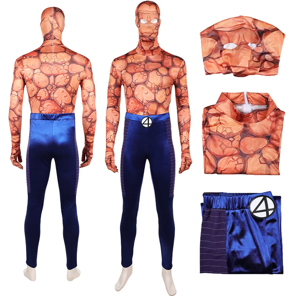 

2025 Movie 4 Pieces Fantastic Cosplay Thing Top Pants Headgear Hallowmas Costume Carnival RolePlay Suits Outfit For Men Adult