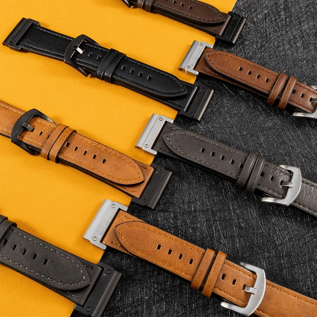 

Кожаный ремешок для Garmin Watch Fenix 6 6x7 7x Pro 5 5x Plus 22/26 мм, спортивный браслет QuickFit 3HR Forerunner 945, ремешок для смарт-часов