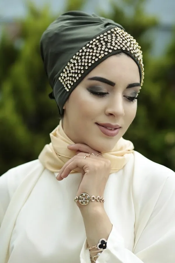 

Women Crystal Cubic Zirconia Shawl Scarf Modern Islamic Muslim Women 'S Head Scarf Hijab for Women Islamic Hijab scarf Turbans Bayan