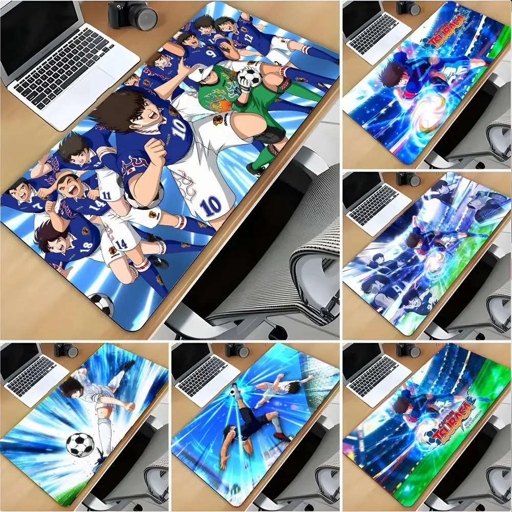 Anime Sport Captain Tsubasa Mouse Pad Large Mouse Pad Desk Mat Non‑Slip Gaming Board Game Mat with Stitched Edges