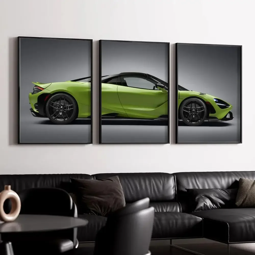 Emerald Sports Supercar Painting Calligraphy Canvas Wall Art Poster Set for Bedroom Living Room Home Decor Prints Gift
