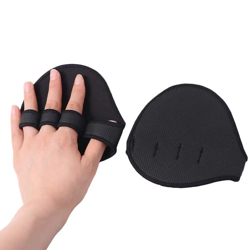 1 Pair Non-slip Fitness Palm Protect Pads Thicken Wear-resistant Weightlifting Hand Protect Pads Four-finger Durable