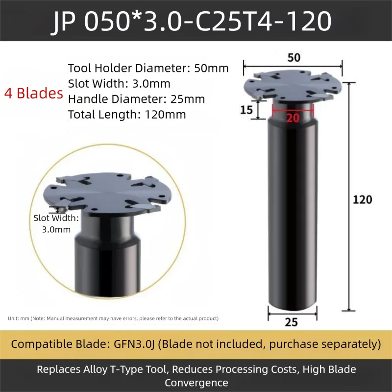 Jp Zaagblad Frees Cutter Bar 40X2 40X3 45X2 45X3 50X2 50X3 Freesgroef Gereedschap Vervangbaar Inzetstuk Gf 2Mm 3Mm