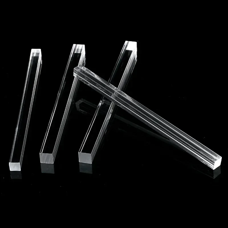 10 قطعة ~ 1 قطعة مربع شفاف الاكريليك عصا شبكي بار عدد وأدوات قضيب حامل حامل مخصص قطع طول 100 ~ 500 مللي متر
