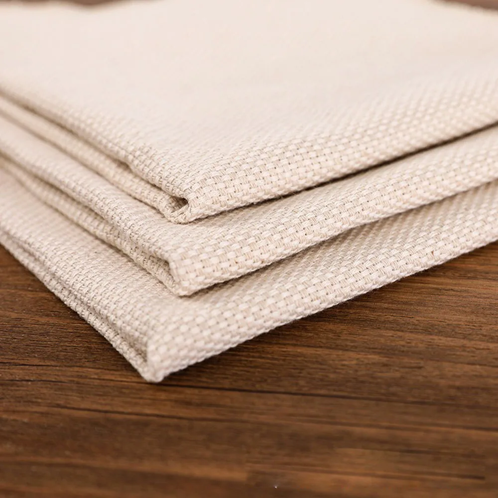 DIY Embroidery Needlework Cloth Cotton linen Fabric Punch Needle Work Handmade Tufted Garment Home Carpet Art Crafts Decorative