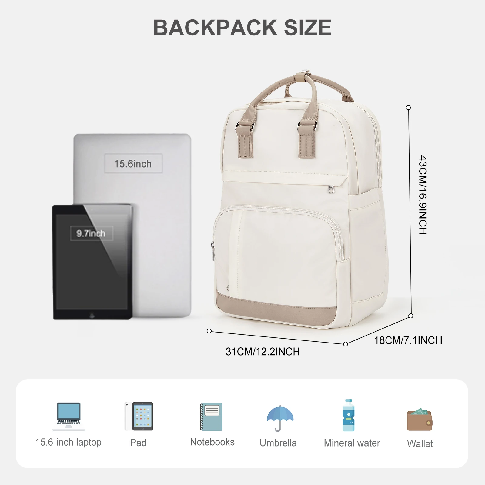 Laptop Backpack Women Casual Travel Backpack Water Resistant Anti Theft College Notebook Backpacks Business Backpack for Work