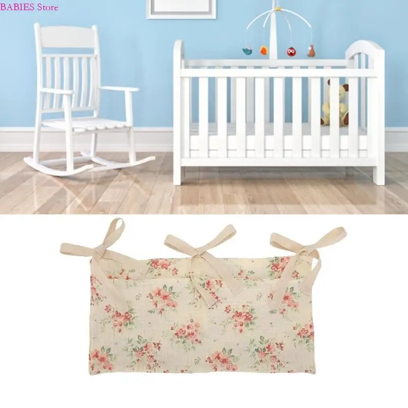 

C9GB Baby Crib Storage Hanging Bag Organiser Case for Diapers and Bottles Large Space
