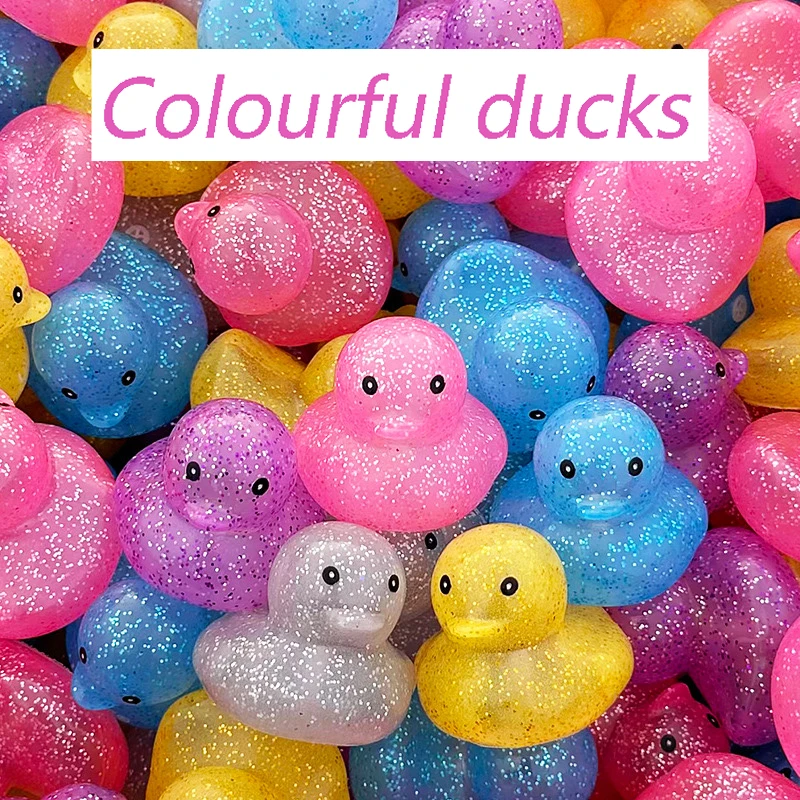 10-100pcs Colourful Rubber Ducks, Toys Squeaky Rubber Ducks Cute Float Duckies for  Birthday Party Favors Class Prizes Car Decor