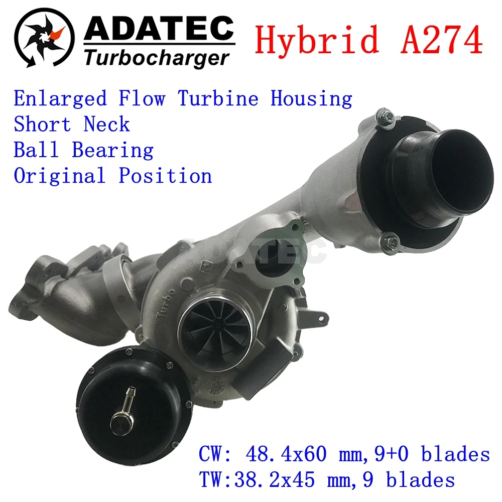 A274 Upgrade Turbine M274 Short Neck Ball Bearing Enlarged Flow Turbine Housing Original Position Hybrid Turbo for Mercedes-Benz