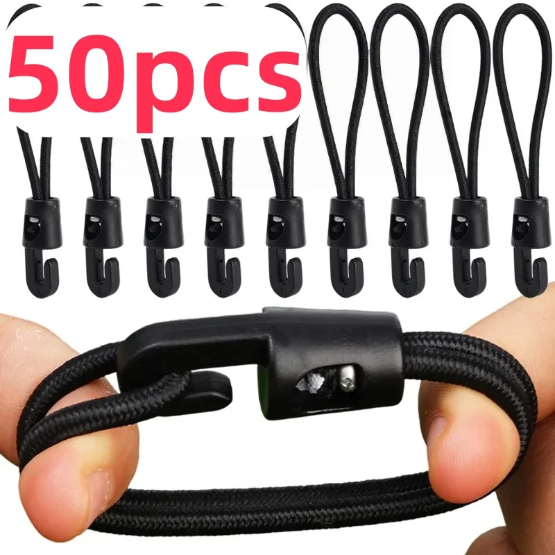5/10/50Pcs Bungee Cord High Elasticity Expander with Hooks Rubber Tensioner for Camping Tarpaulin Luggage Strap Elastic Rope