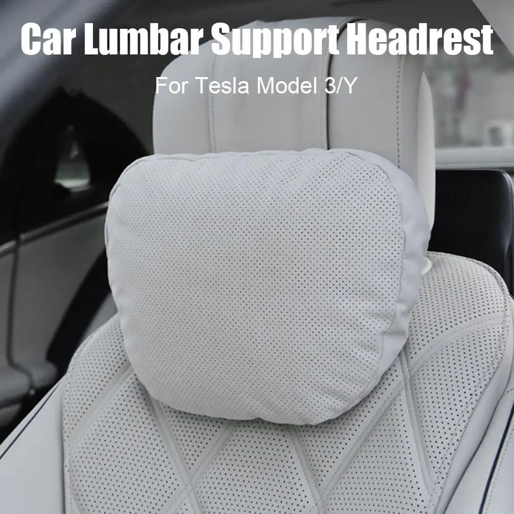 

Для Tesla Model 3/Y автомобильный подголовник, поддержка шеи, подушка для талии, подушка для автомобильного сиденья, подголовник, кожаная подушка для салона автомобиля, подушка для шеи