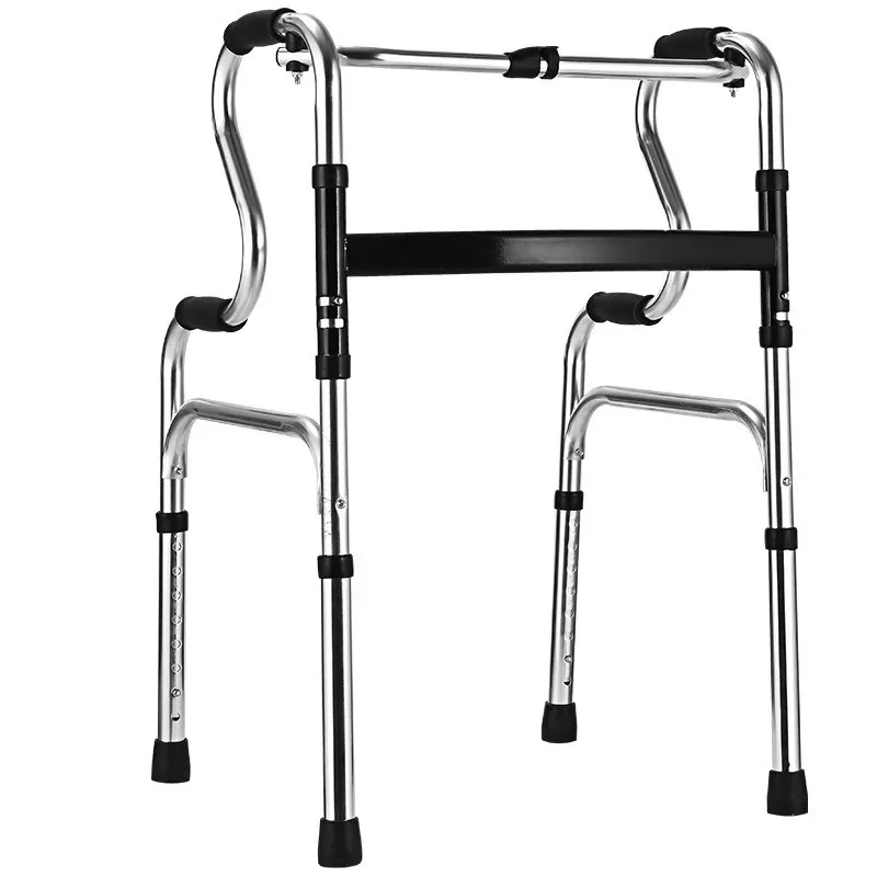 Walker Turn double bend crutches four feet four corners crutches chair stool fracture anti-skid auxiliary walker the elderly