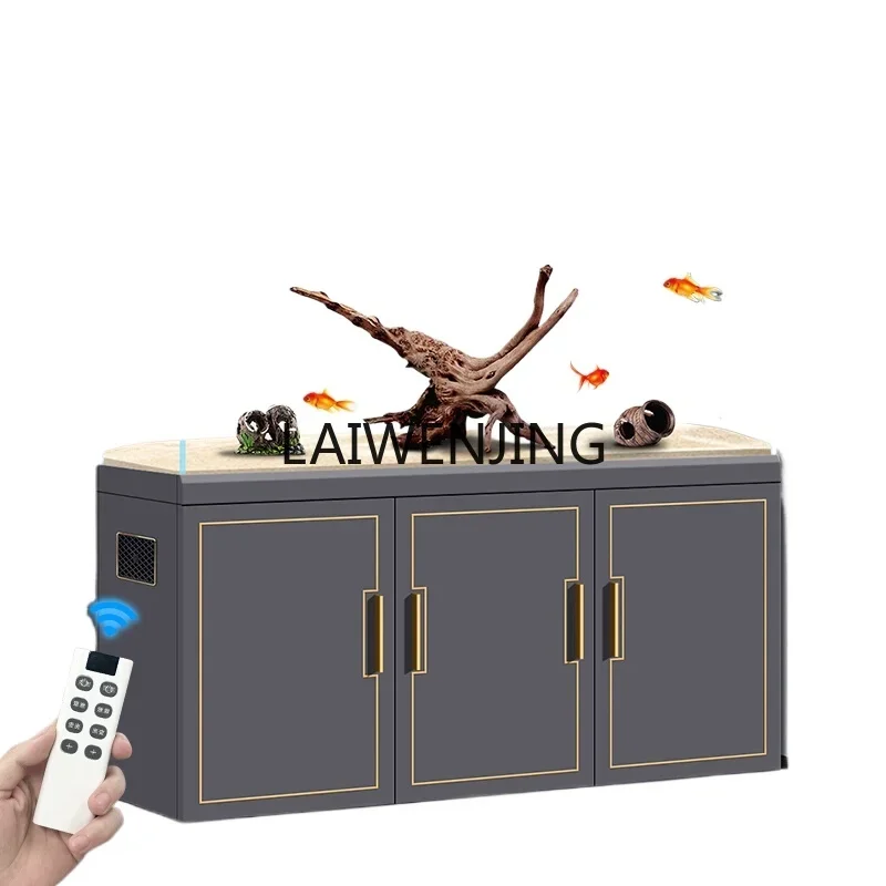 HLZ fish tank living room large aquarium partition light luxury screen floor 2024 new entrance