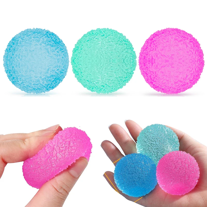 Eiskugel-Maltose Squishy Fidget-Spielzeug Blau Rosa Mochi Sensorisches Fidget-Spielzeug Transparentes Langsam Zurückfederndes Entspannungs-Quetschspielzeug