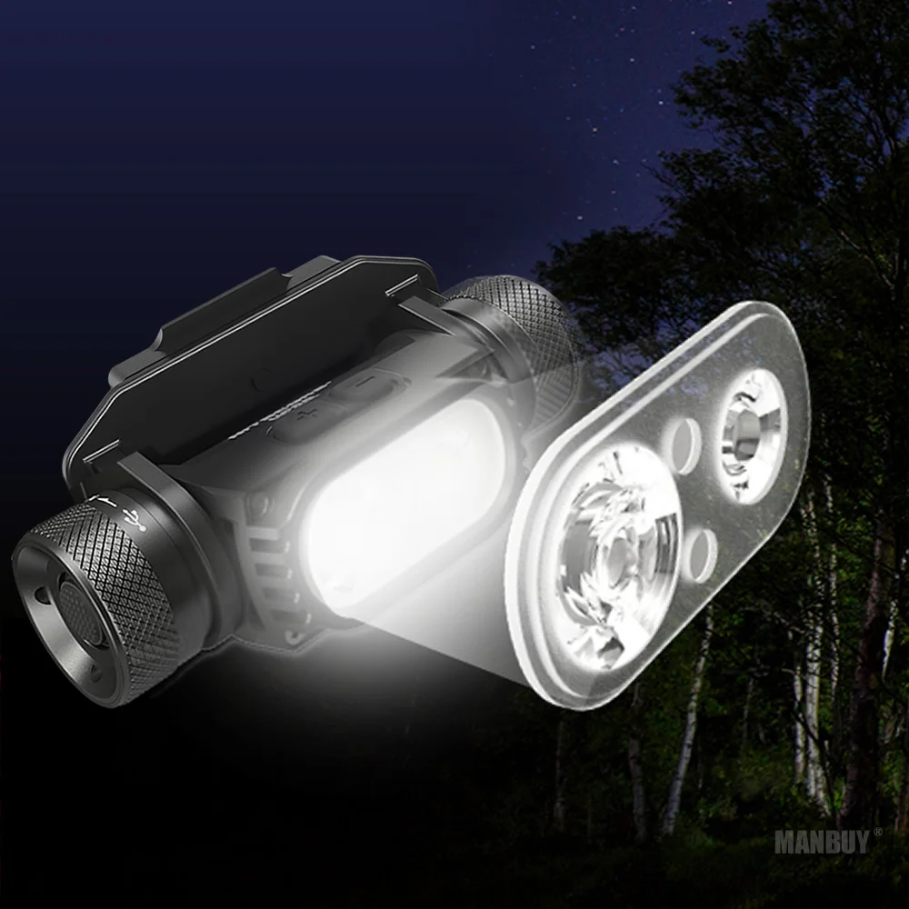 Imagem -05 - Nitecore-genuine Recarregável Capacete Leve Alto Desempenho Feixe Duplo E-foco 2xled 18650 Bateria Usado para Camping ao ar Livre Hc68m 2000lms