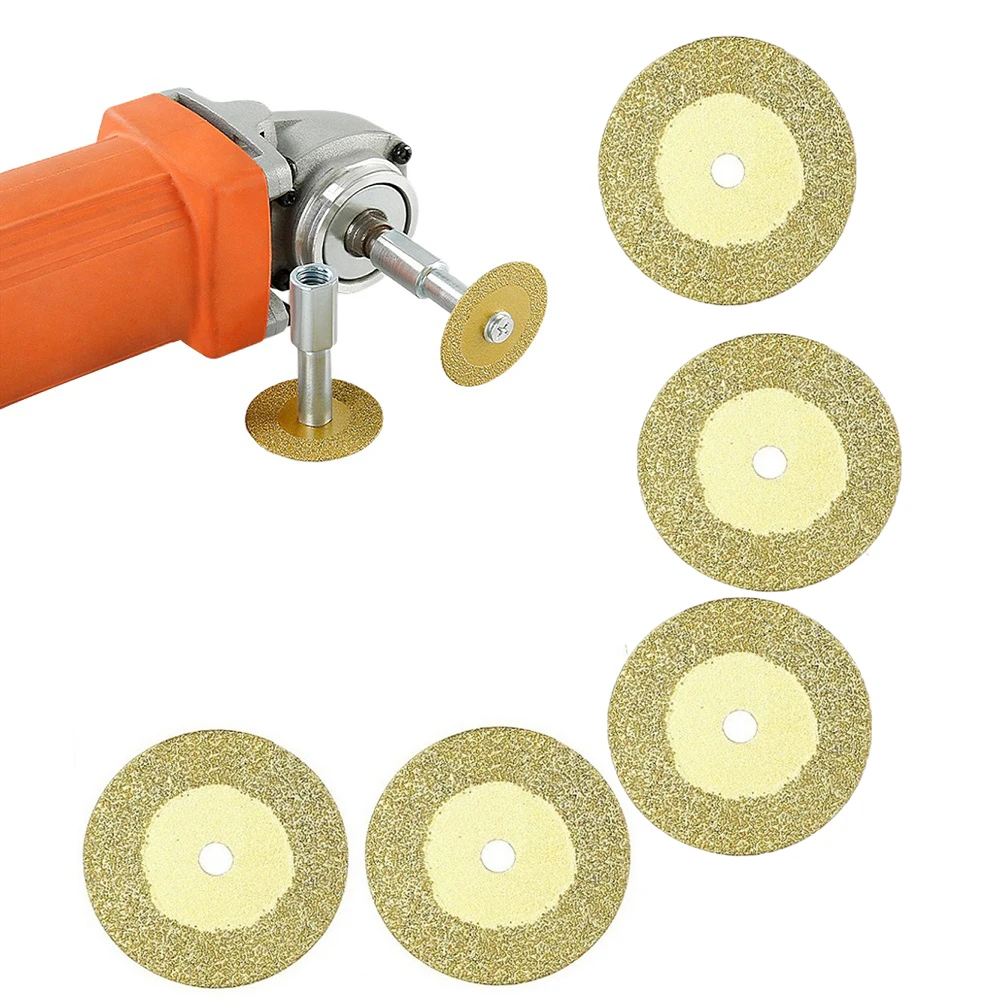 5PCS Diamond Cutting Wheel Saw Blades Cut Off Discs Glass Ceramic Rotary Tool  Cutting Disc Disks DIY Polishing Tools Accessory