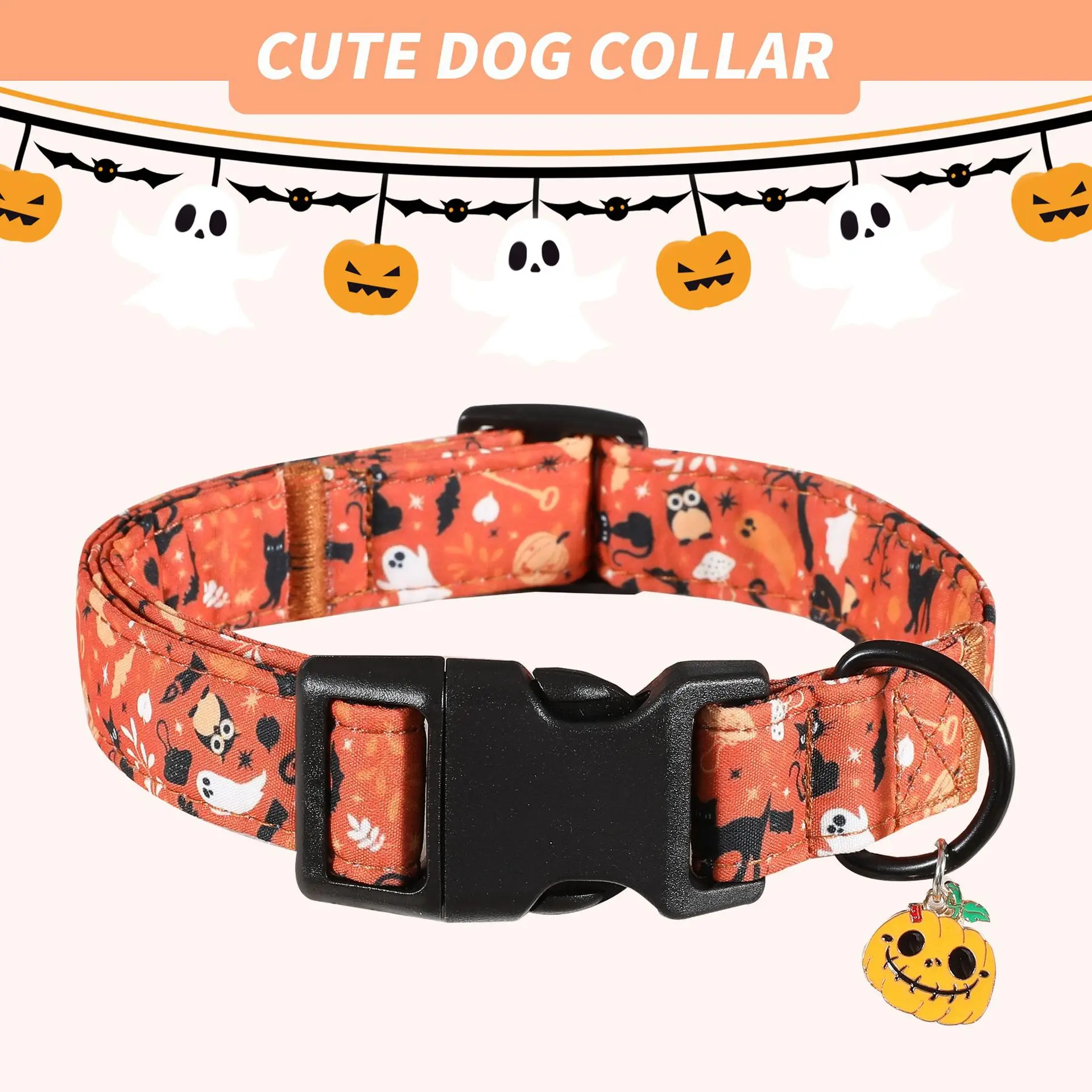 Halloween-Hundehalsbänder: Anti-Biss-Halsabdeckungen und spezielle Halsketten für unterwegs – für große, mittlere und kleine Hunde sowie Katzen – Detail 4