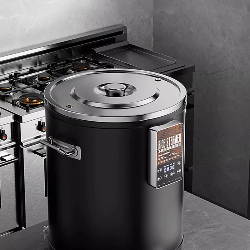 Intelligenter elektrischer Reis dampfer 45l kommerzieller elektrischer Dampf garer mit großer Kapazität Reis dampfer Reiss chrank Holzfass Reis co