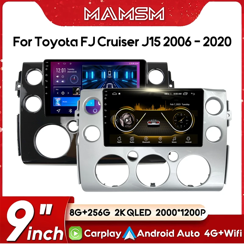 Android 13 For Toyota FJ Cruiser J15 2006 2007 2008-2020 Car Radio Multimedia Player GPS Navigation Carplay Auto WIFI 4G No 2Din