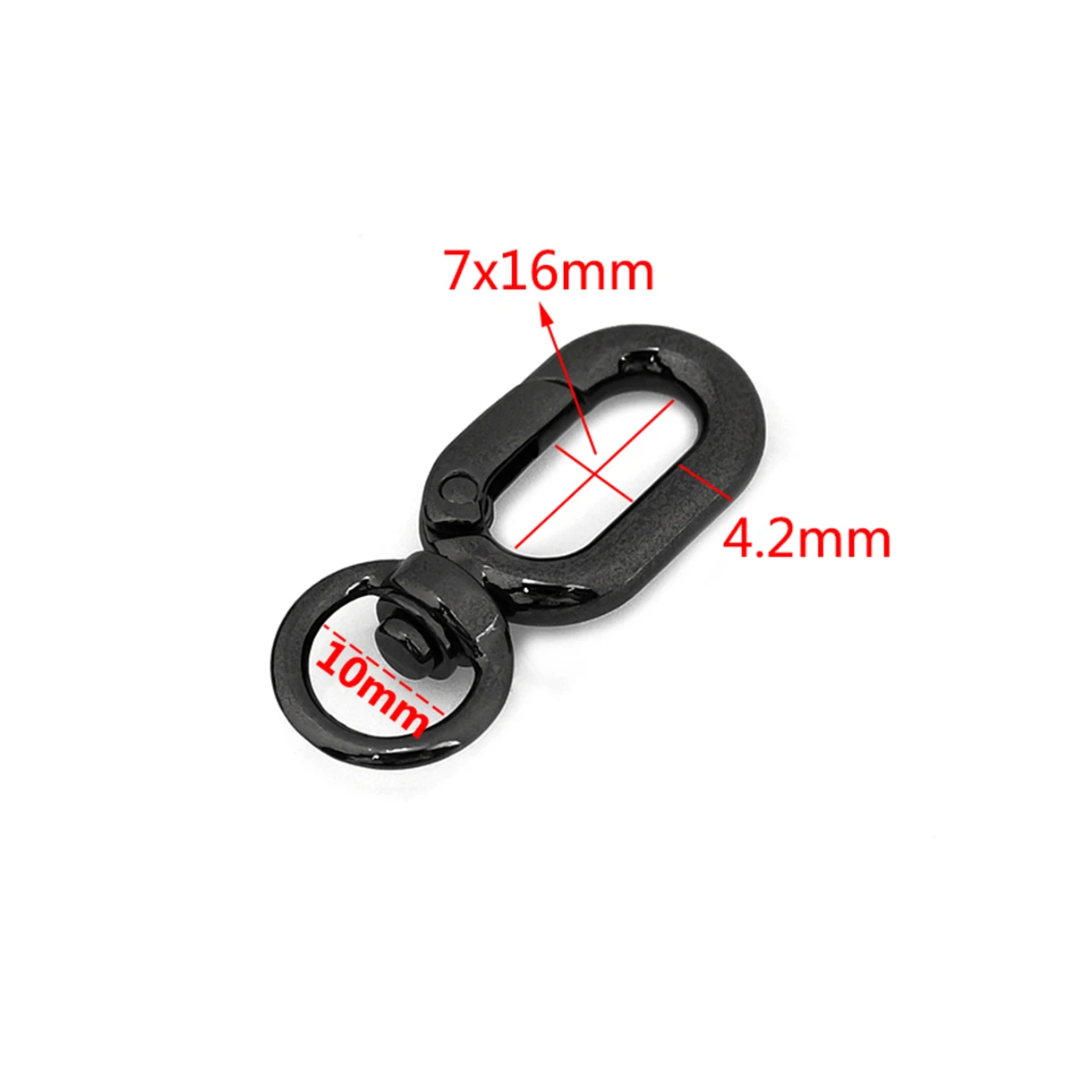 1pcs Metal Snap Hook Fashion Hang Buckle for Webbing Leather Craft Bag Strap Belt Garment Luggage DIY Accessory 10mm