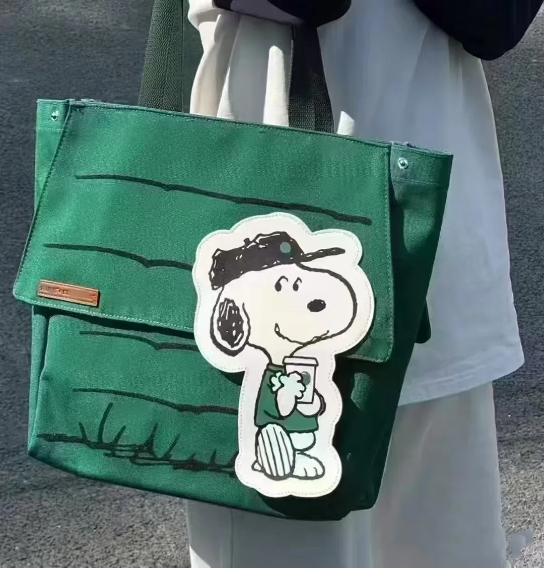 2026 Snoopy Große Kapazität Bedruckte Lässige Lazy-Style Frische Tragetasche Mädchen Reise-Schultertasche Neujahrsgeschenk – Detail 15