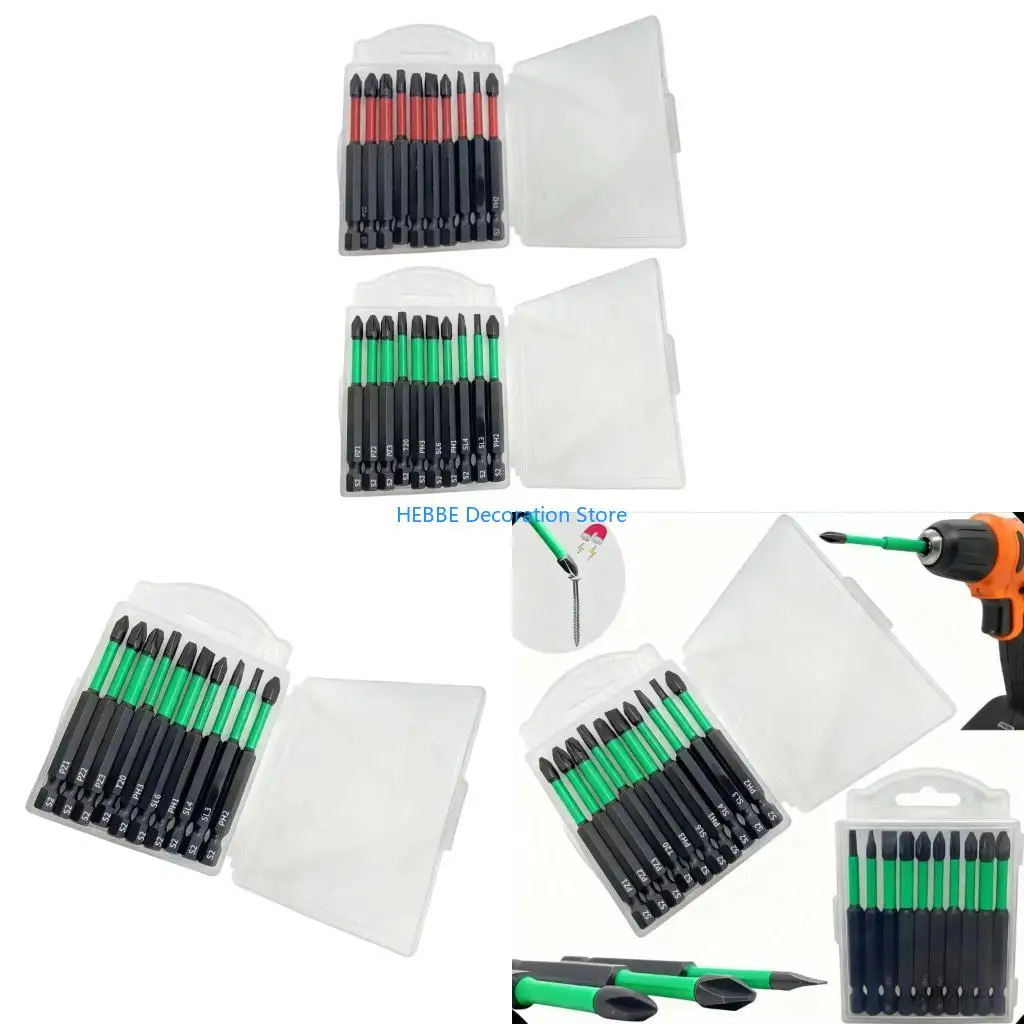 B0KC 10Pieces Screwdriver Bit Featuring AntiSlip Design And Premium Steel Construction PH1/2/3 Drill Bit