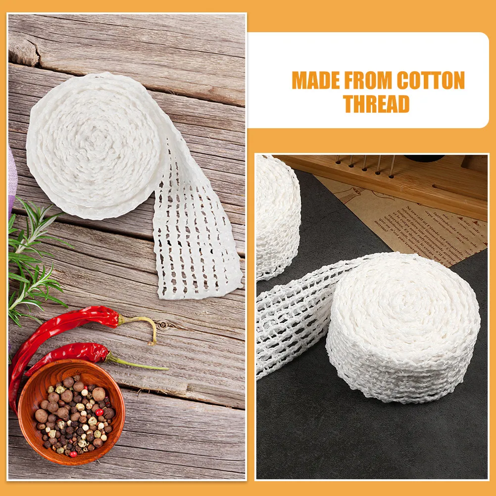 Versatile Cotton Kitchen Meat Netting Roll for Chicken Legs Beef Bundling Roasting Cooking Twine Meat Netting Mesh Cooking Net