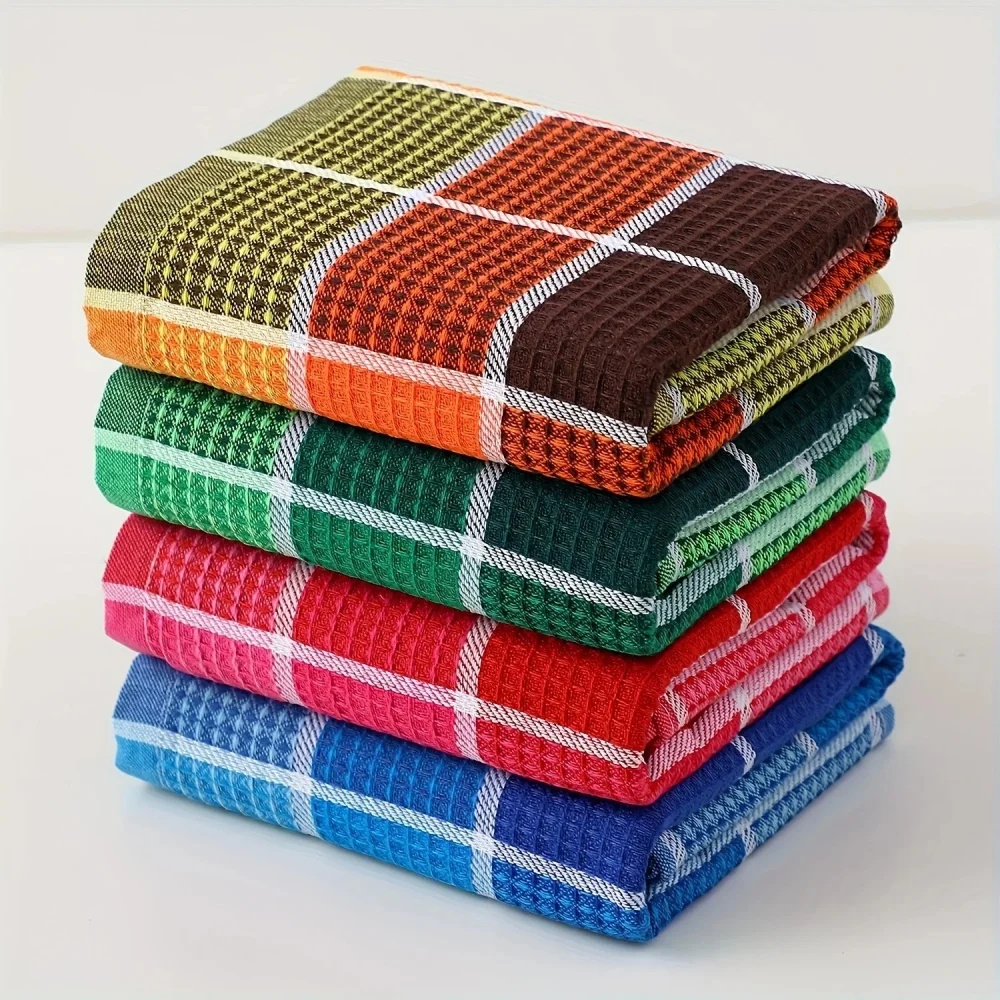 Green/Pink/Blue/Yellow, Durable Cleaning Cloths, Highly Absorbent, Perfect for the Kitchen, Kitchen Cloths, Cleaning Cloths, Sco
