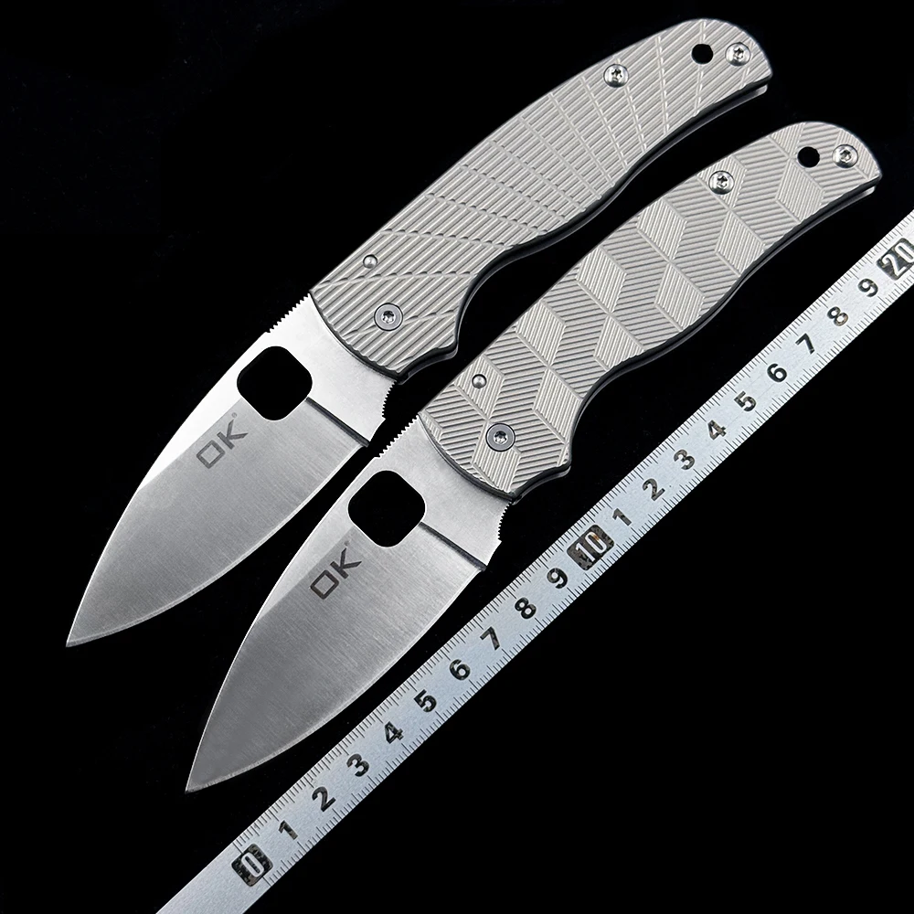 OK 229TIP Ceramic Bearing TC4 Handle %M390 Blade Knife