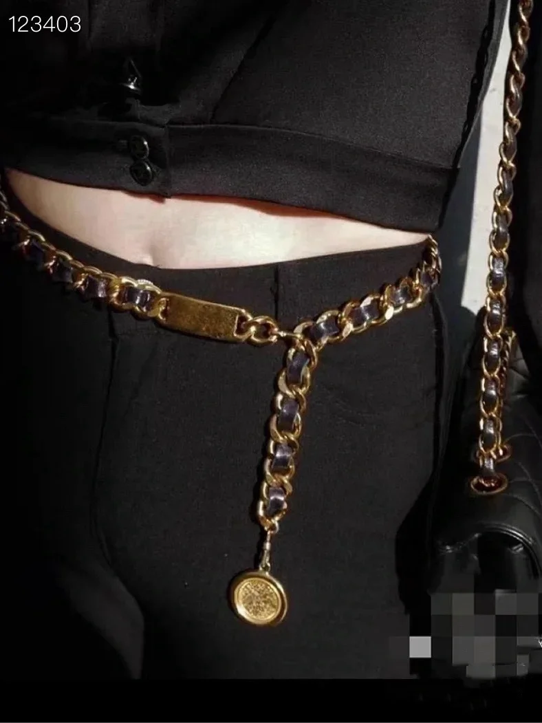 

High quality exquisite medieval black waist chain